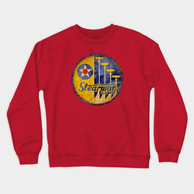 Stearman Flight Crewneck Sweatshirt by Midcenturydave